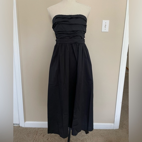 Navy Strapless Dress - Picture 1 of 3
